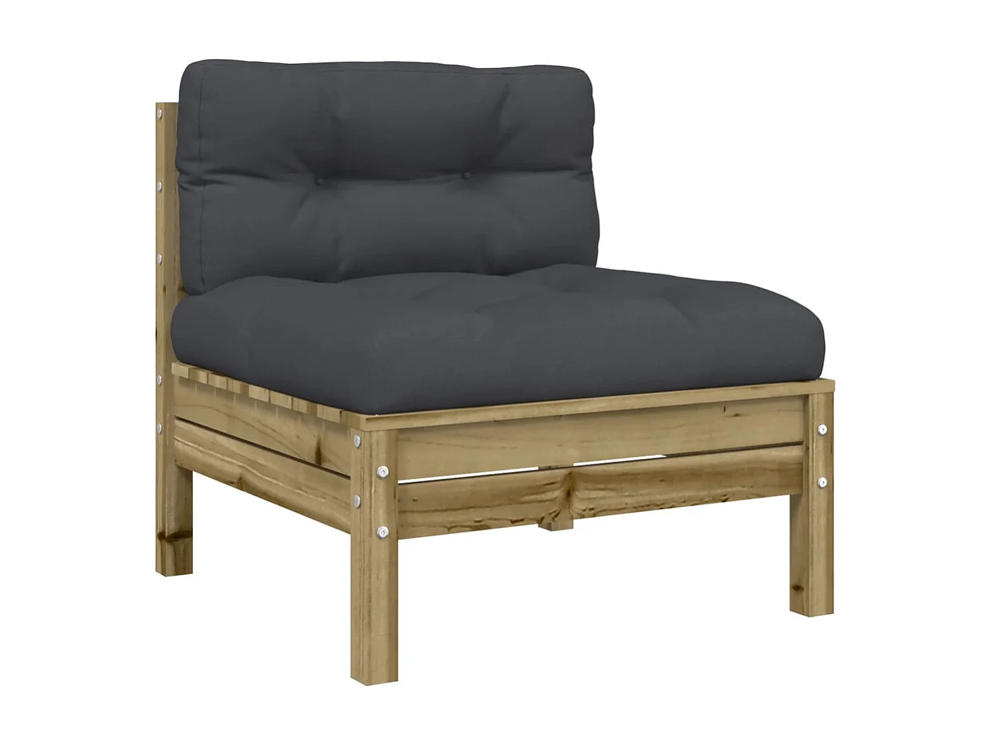 Salon de jardin 8 pcs avec coussins bois de pin imprégné