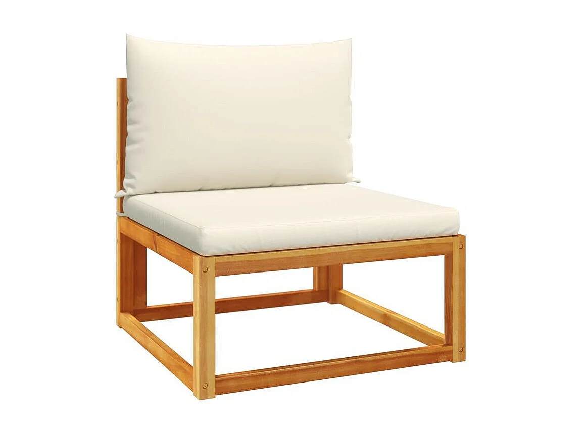 Salon de jardin avec coussins 8 pcs bois massif d'acacia