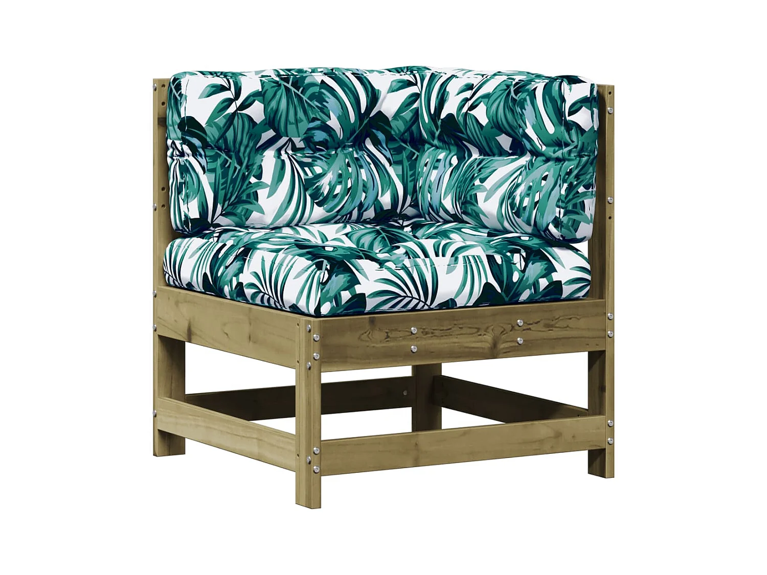 Salon de jardin 8 pcs avec coussins bois de pin imprégné