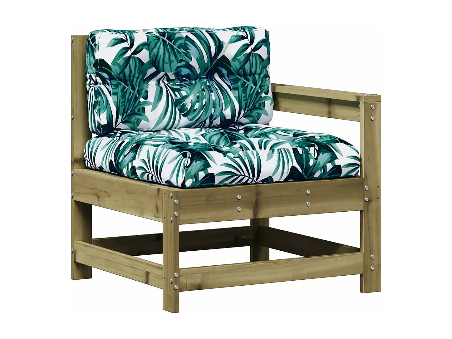 Salon de jardin 8 pcs avec coussins bois de pin imprégné