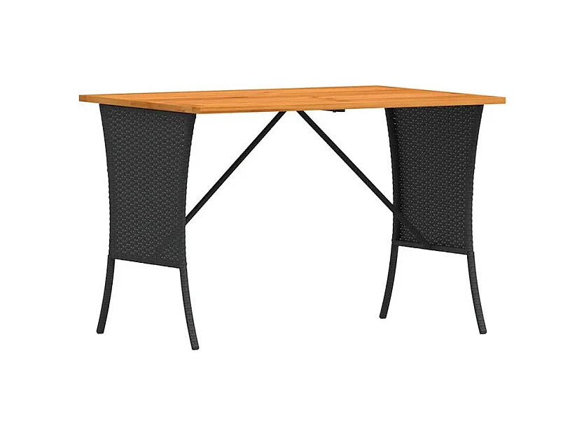 Salon de jardin 5 pcs avec coussins noir résine tressée