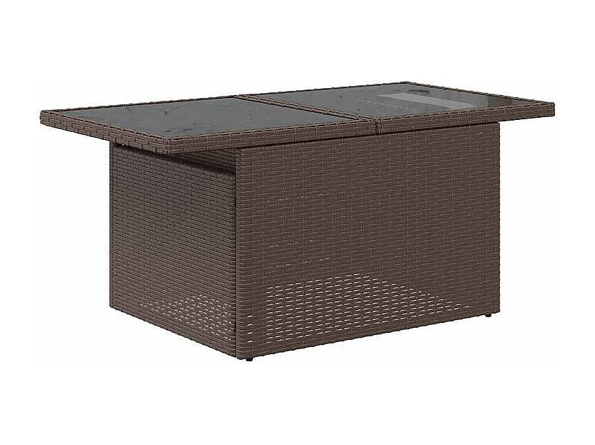 Salon de jardin 8 pcs avec coussins marron résine tressée