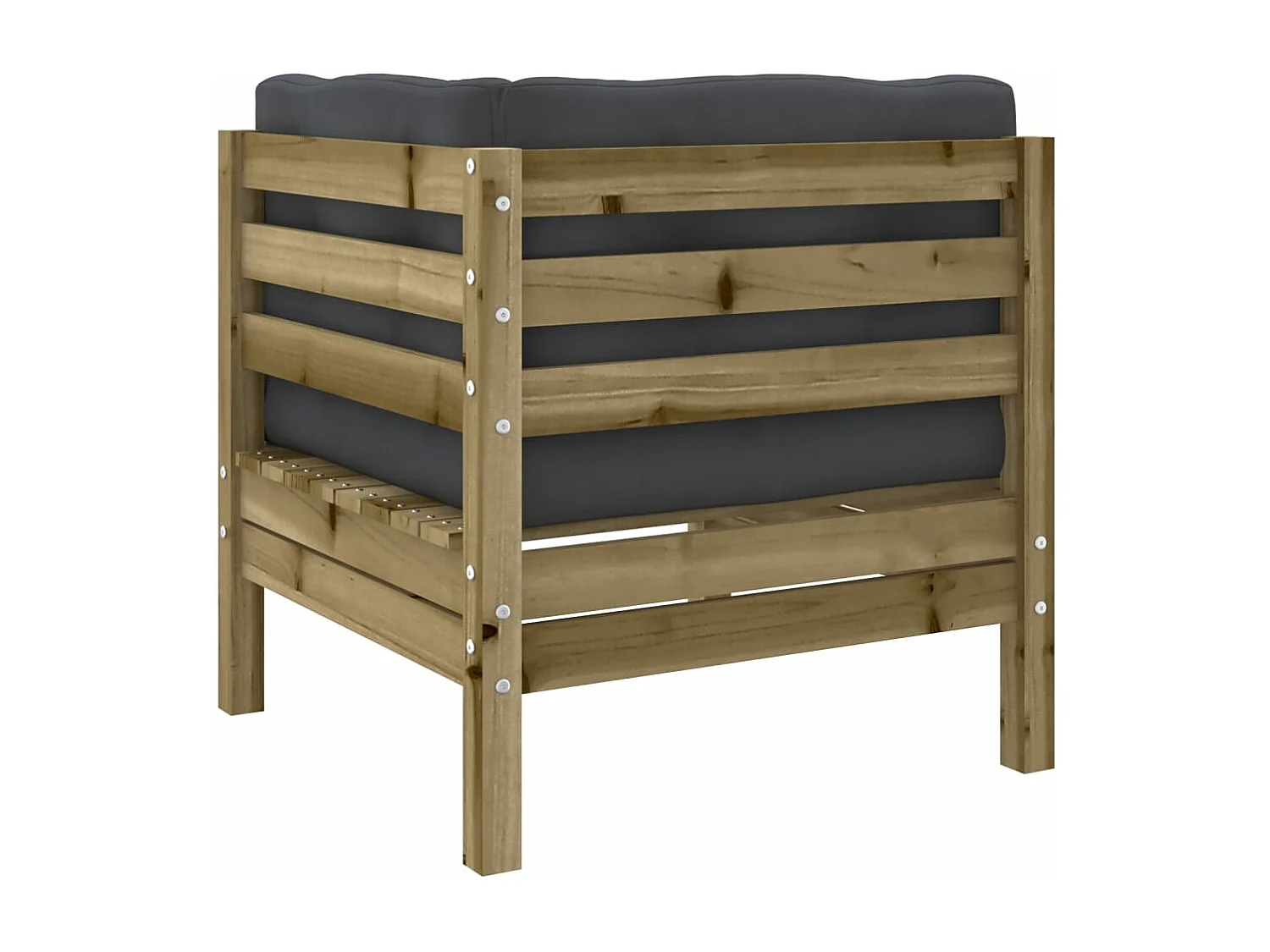 Salon de jardin avec coussins 12 pcs bois de pin imprégné