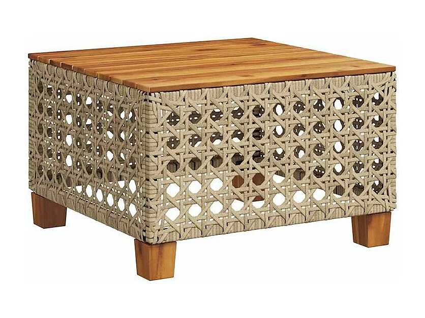 Salon de jardin avec coussins 10 pcs beige résine tressée