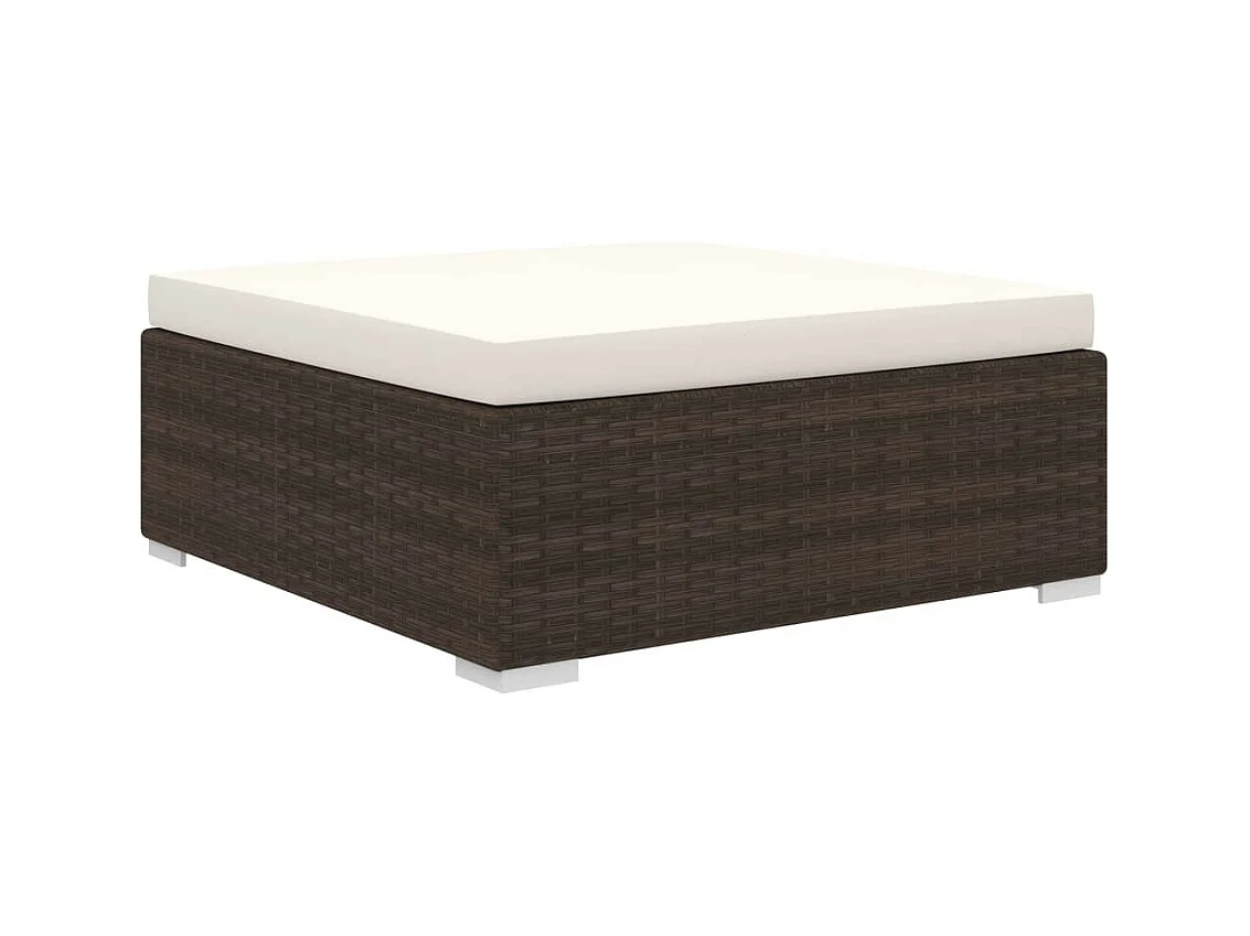 Salon de jardin 10 pcs avec coussins Résine tressée Marron 23