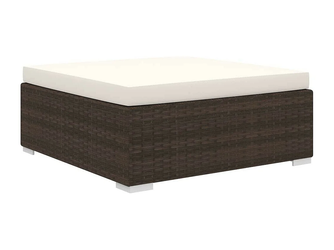 Salon de jardin 10 pcs avec coussins Résine tressée Marron 23