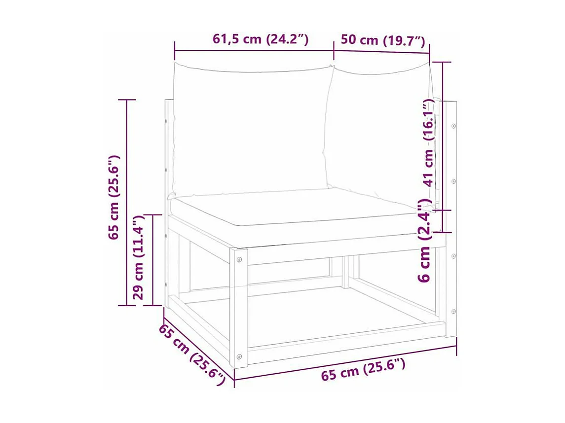 Canapé d'angle de jardin avec coussins bois massif d'acacia