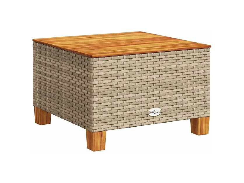 Salon de jardin avec coussins 6 pcs beige résine tressée