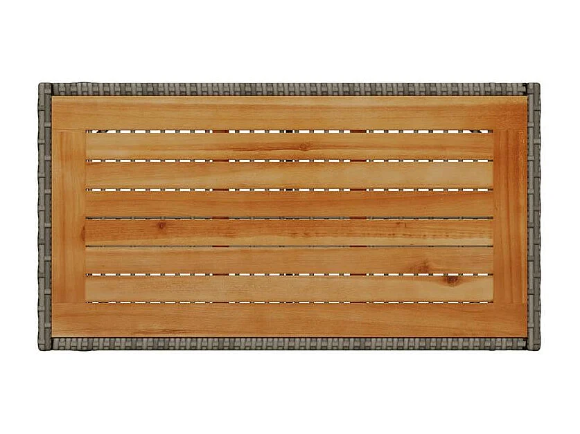 Salon de jardin 4 pcs avec coussins gris résine tressée