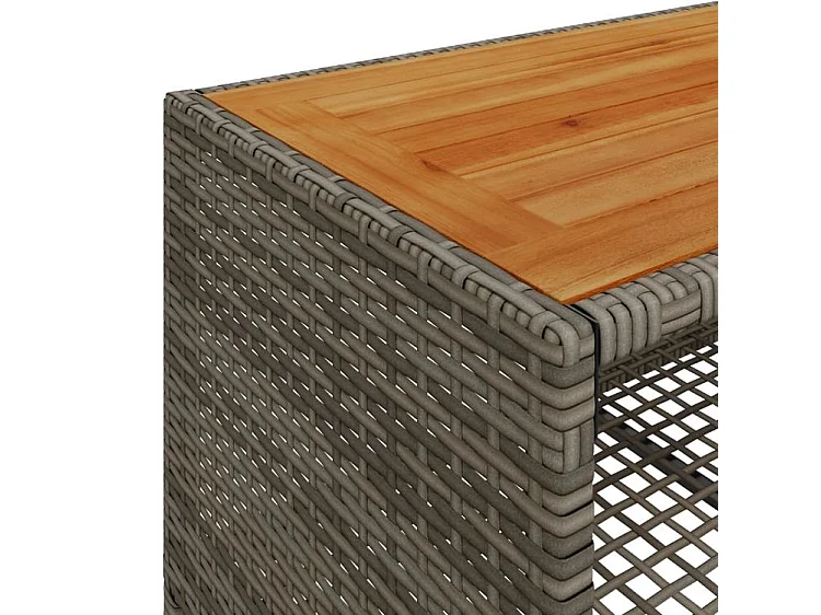 Salon de jardin 4 pcs avec coussins gris résine tressée