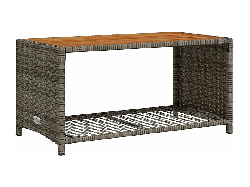 Salon de jardin 4 pcs avec coussins gris résine tressée