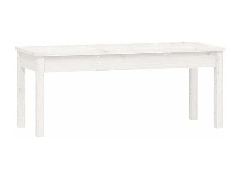 Ensemble à manger de jardin 4 pcs blanc bois massif de pin