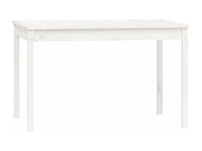 Ensemble à manger de jardin 4 pcs blanc bois massif de pin