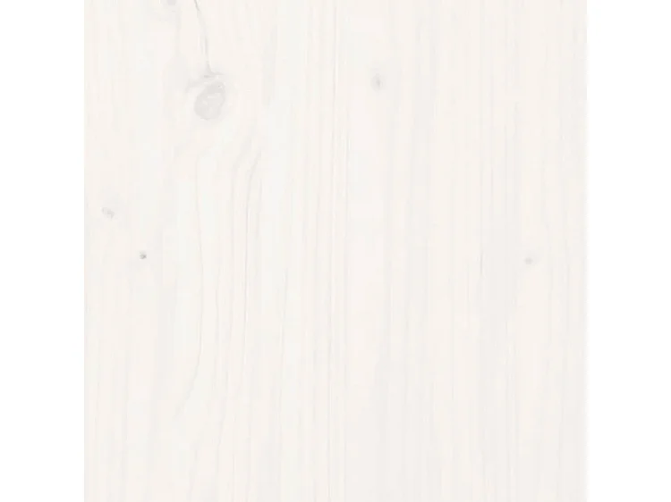 Ensemble à manger de jardin 4 pcs blanc bois massif de pin