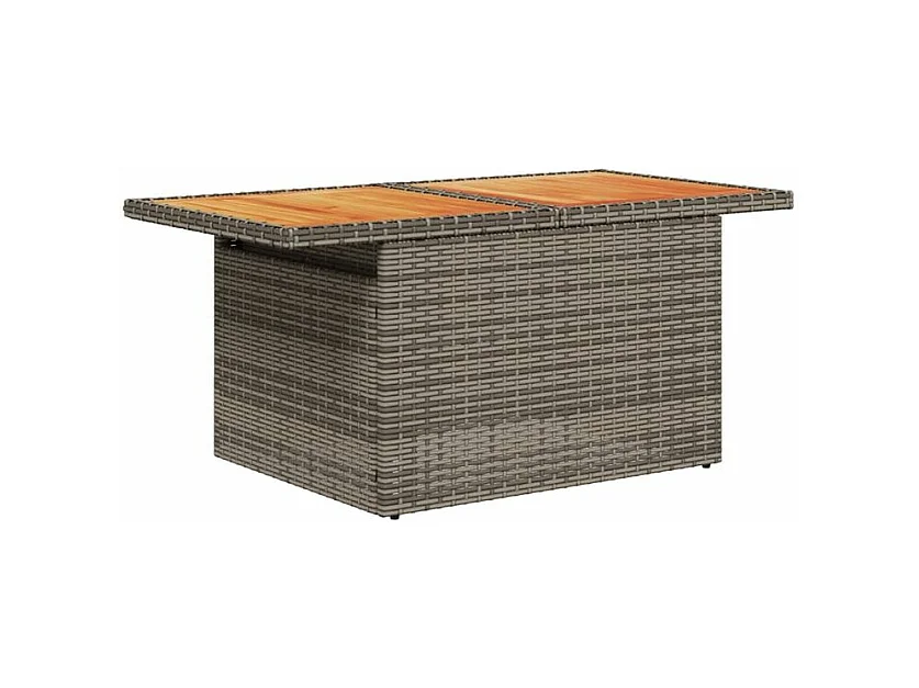 Salon de jardin 8 pcs avec coussins gris résine tressée