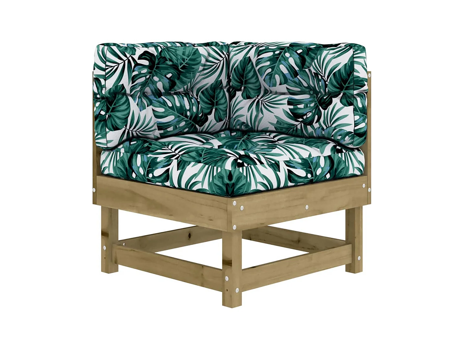 Salon de jardin 5 pcs avec coussins bois de pin imprégné