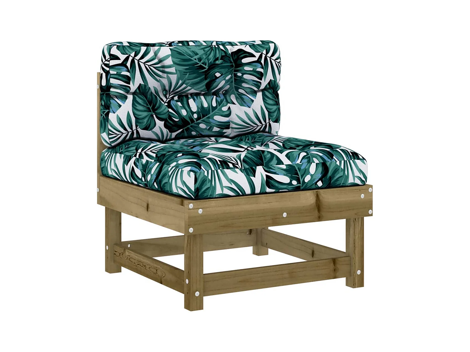 Salon de jardin 5 pcs avec coussins bois de pin imprégné