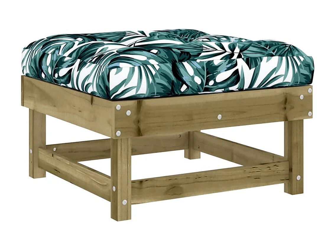 Salon de jardin 5 pcs avec coussins bois de pin imprégné