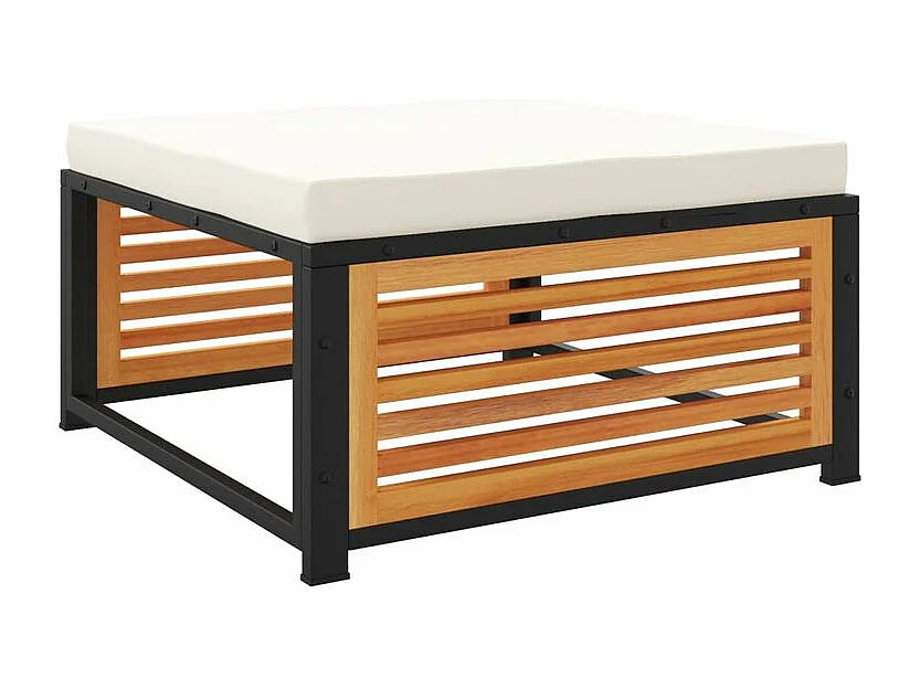 Salon de jardin avec coussins 6 pcs bois d'acacia solide