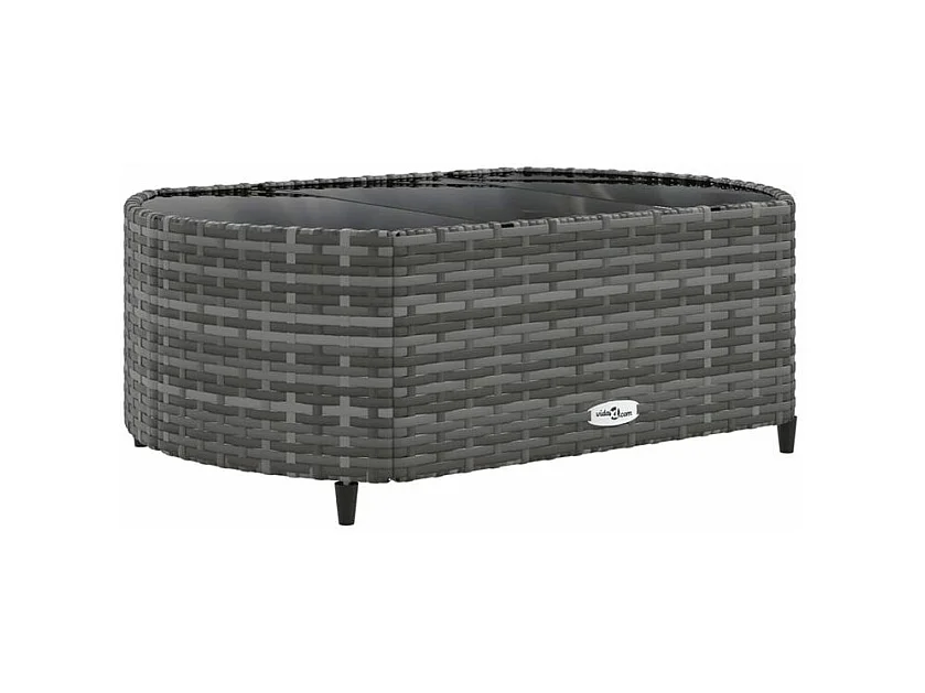 Salon de jardin 6 pcs avec coussins gris résine tressée