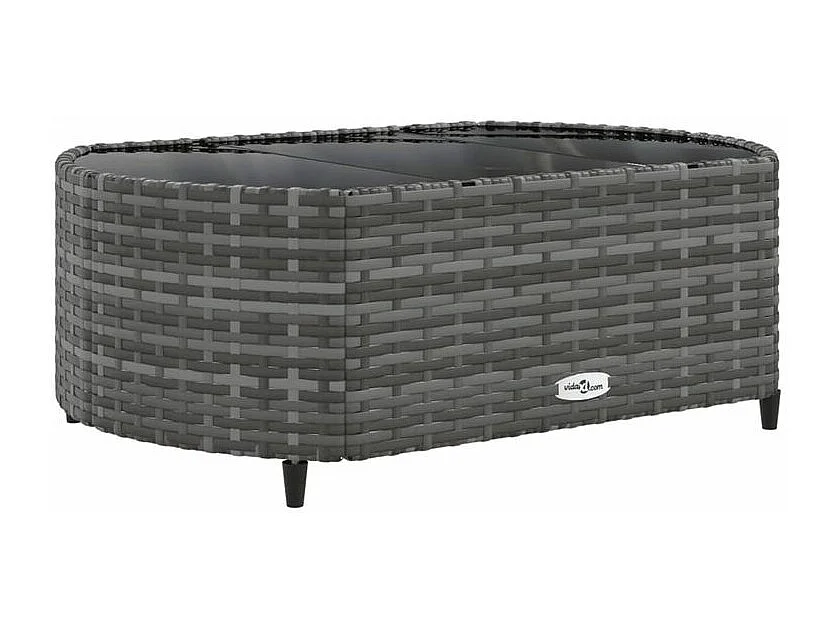 Salon de jardin 6 pcs avec coussins gris résine tressée