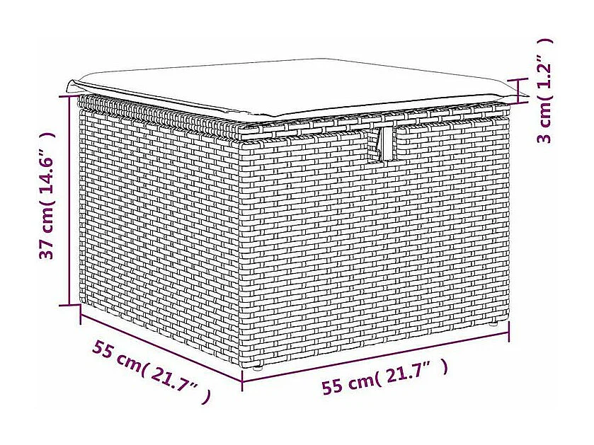Salon de jardin avec coussins 2 pcs noir résine tressée acacia