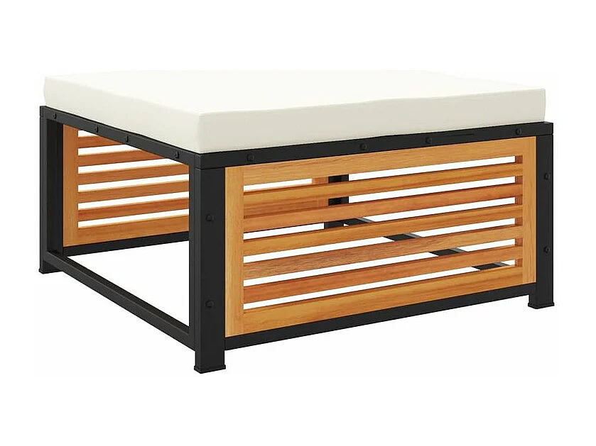 Salon de jardin avec coussins 6 pcs bois d'acacia solide