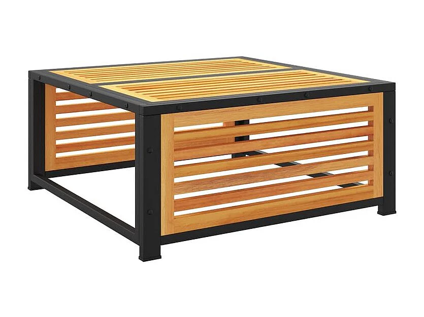 Salon de jardin avec coussins 6 pcs bois d'acacia solide
