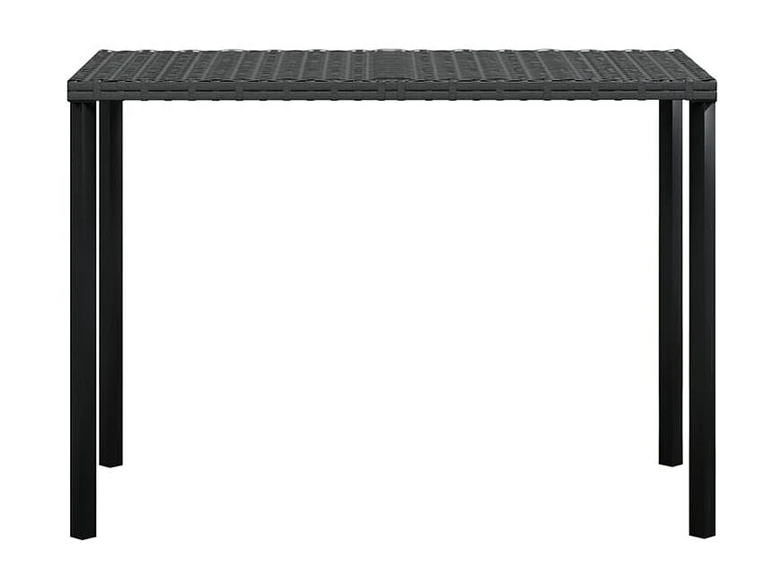 Ensemble de canapés en L 5pcs avec coussins résine tressée noir