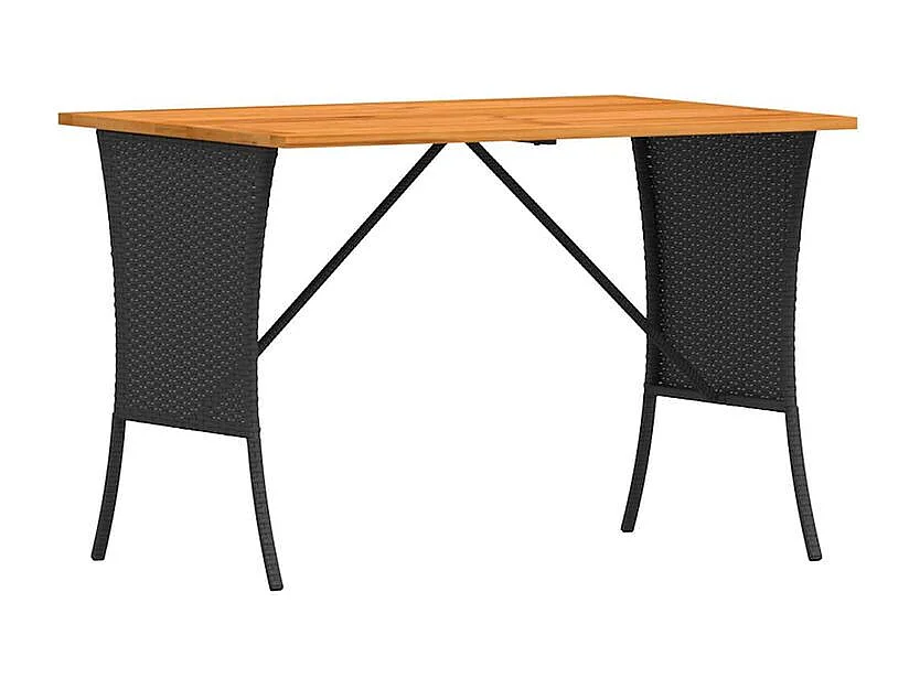 Salon de jardin 4 pcs avec coussins forme L noir résine tressée