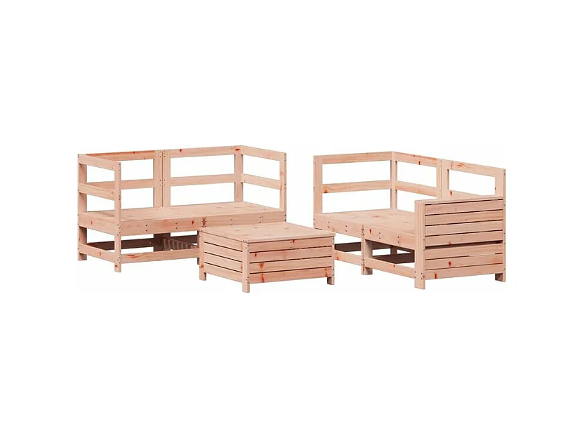 Salon de jardin 5 pcs bois massif sapin de douglas
