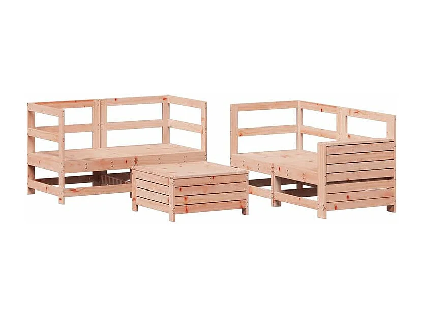 Salon de jardin 5 pcs bois massif sapin de douglas