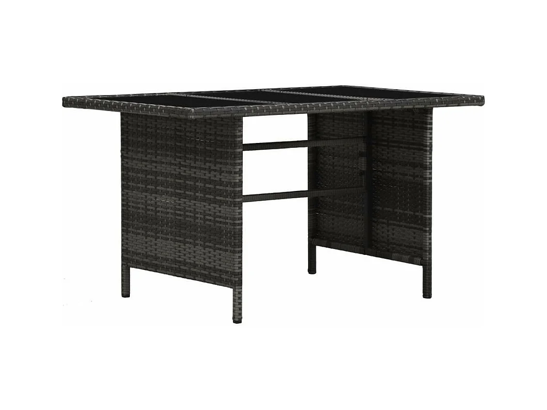 Salon de jardin 4 pcs avec coussins Résine tressée Gris 14