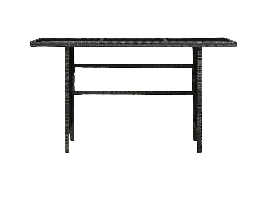 Salon de jardin 4 pcs avec coussins Résine tressée Gris 14