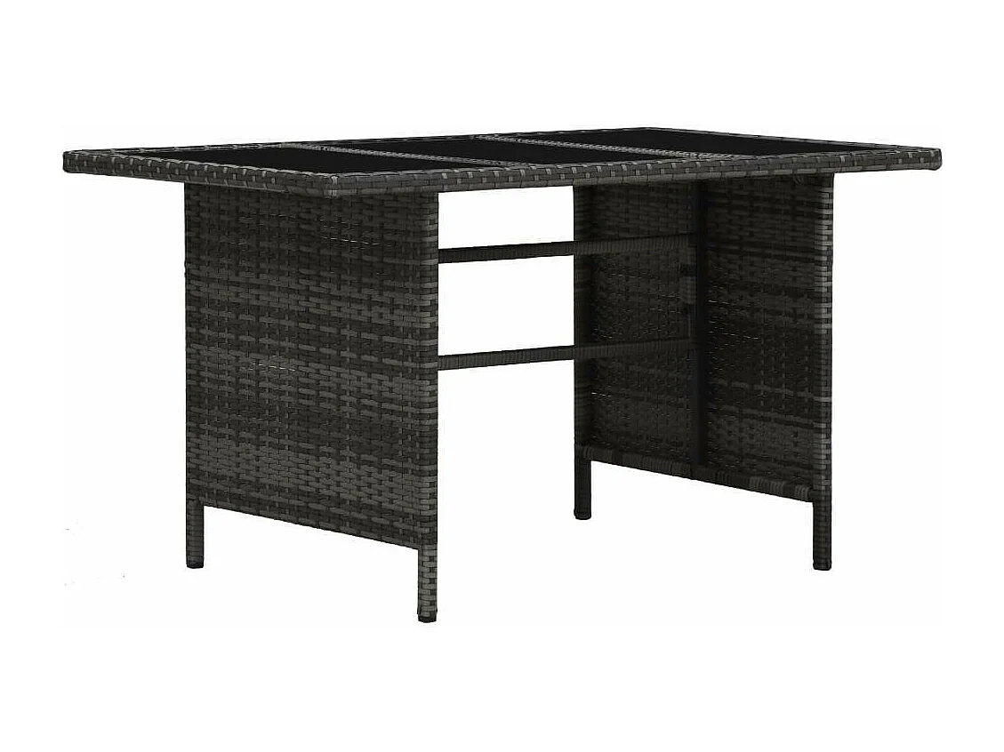 Salon de jardin 4 pcs avec coussins Résine tressée Gris 14