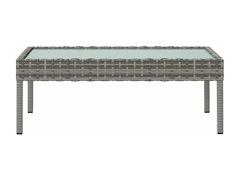 Salon de jardin 16 pcs avec coussins Résine tressée Gris