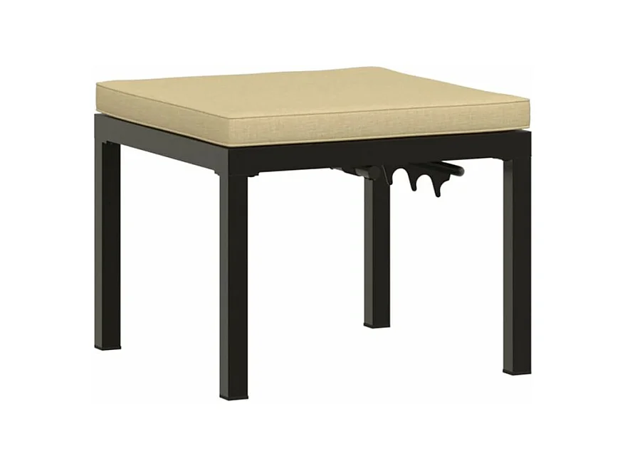 Ensemble de banc de jardin avec coussins 4 pcs noir