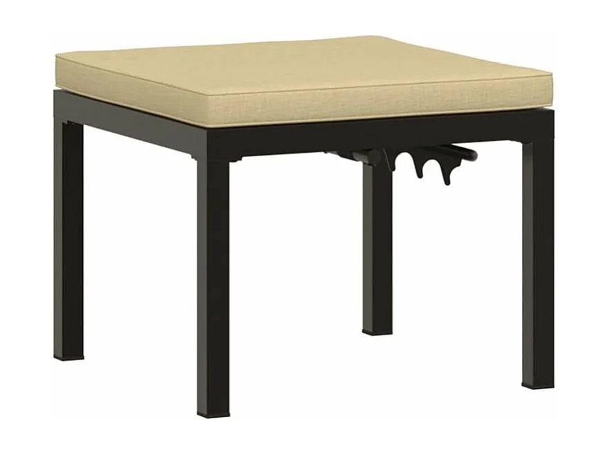 Ensemble de banc de jardin avec coussins 4 pcs noir