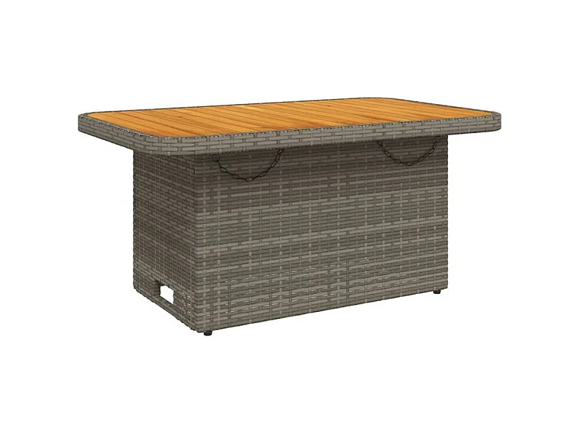 Salon de jardin 2 pcs avec coussins Gris Résine tressée