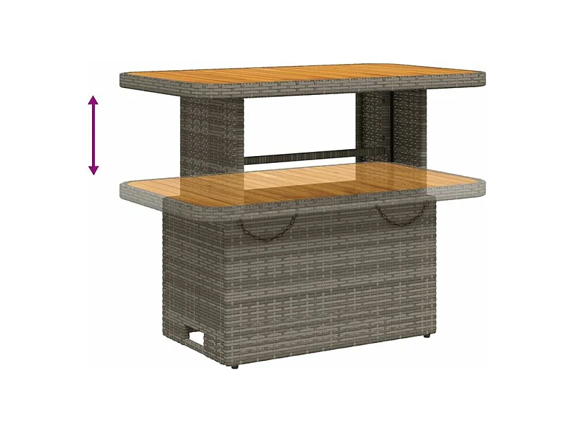 Salon de jardin 2 pcs avec coussins Gris Résine tressée