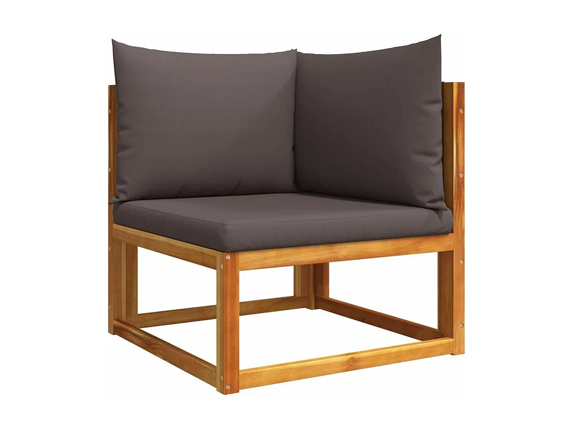 Salon de jardin avec coussins 11 pcs bois massif d'acacia