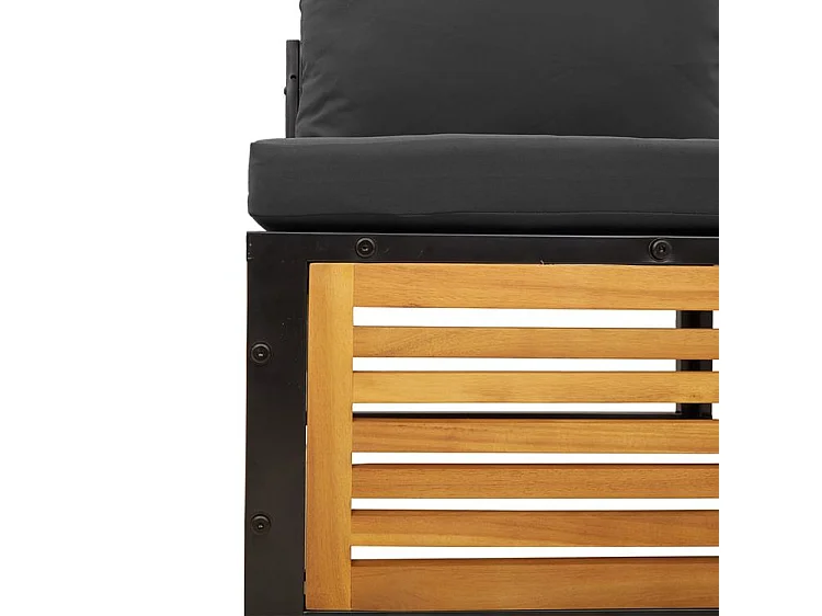 Salon de jardin avec coussins 6 pcs bois d'acacia solide