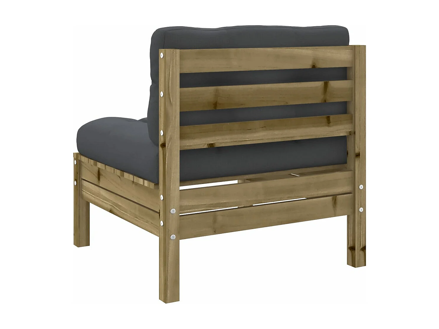 Salon de jardin 4 pcs avec coussins bois de pin imprégné