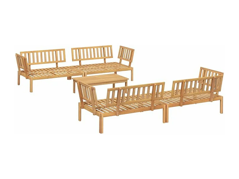 Salon palette de jardin 5 pcs bois d'acacia massif