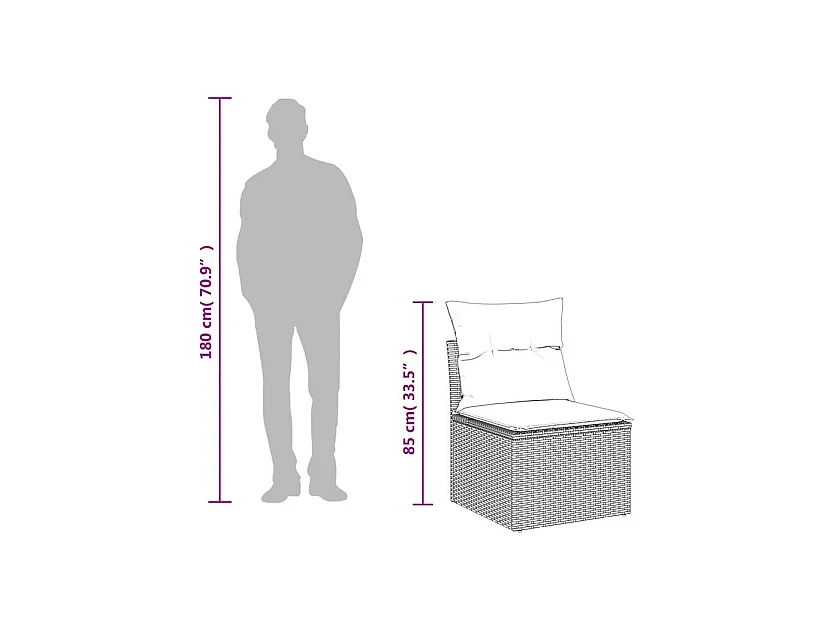 Salon de jardin avec coussins 10 pcs beige résine tressée