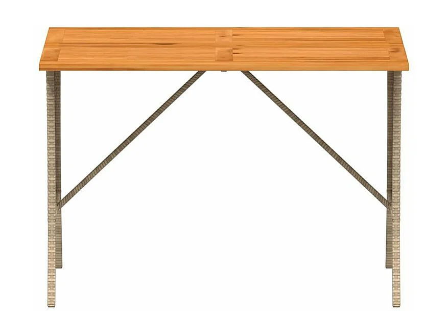 Ensemble à manger de jardin et coussins 3 pcs Beige poly rotin