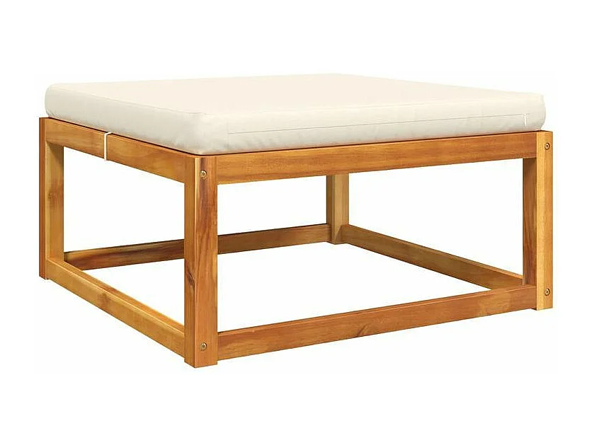 Salon de jardin avec coussins 4 pcs bois d'acacia massif