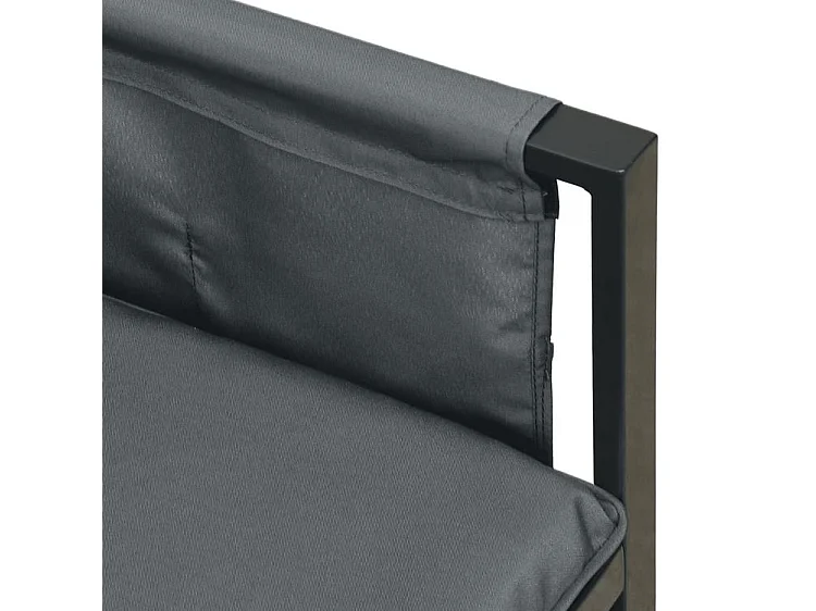 Salon de jardin 2 pcs anthracite acier
