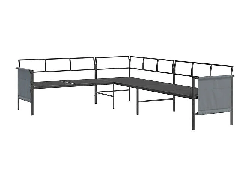 Salon de jardin 2 pcs anthracite acier