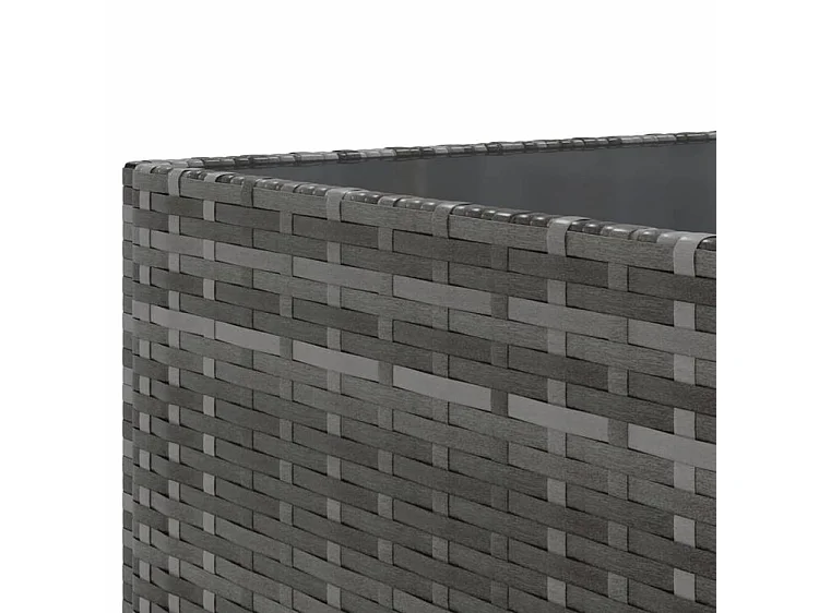 Salon de jardin 6 pcs avec coussins Gris Résine tressée